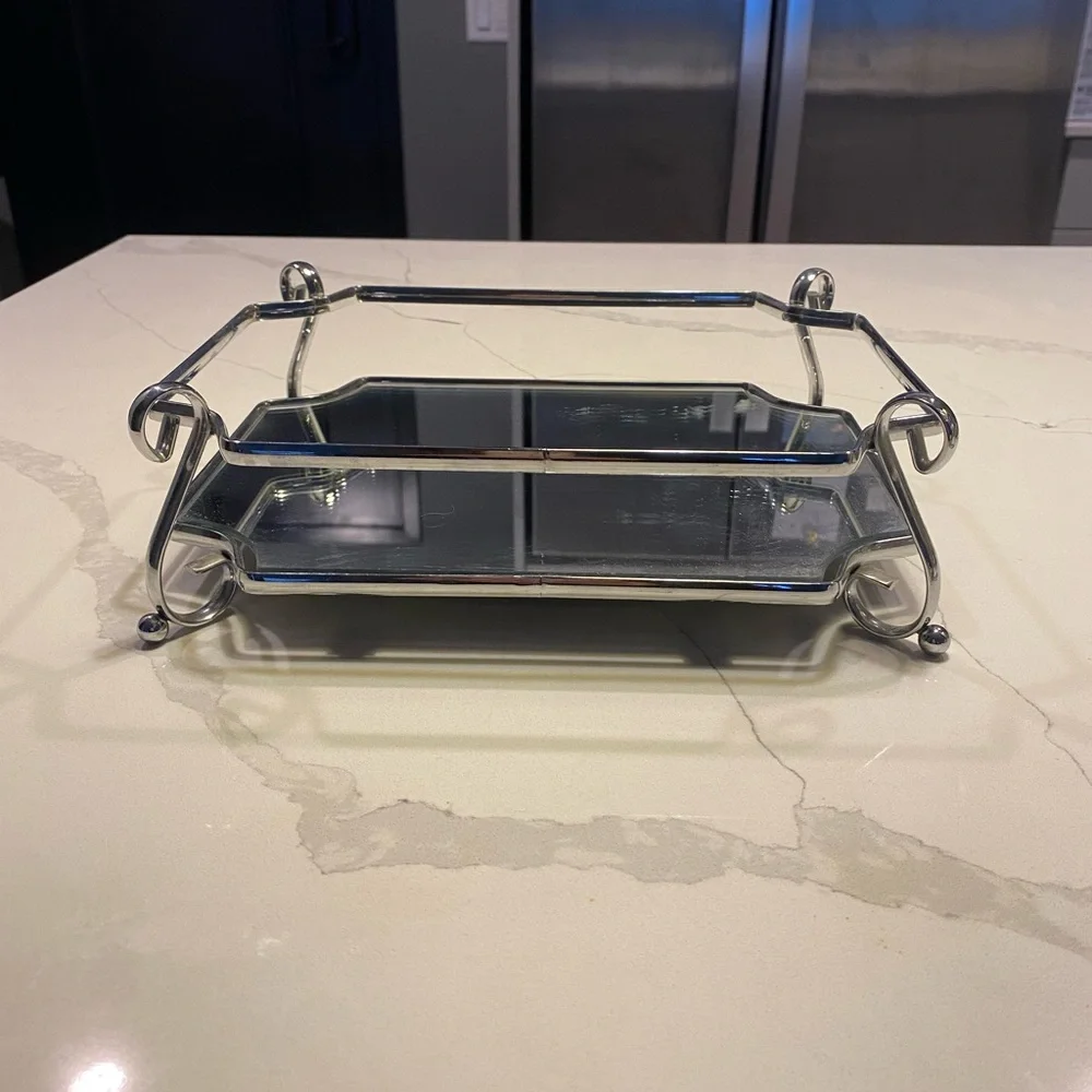 Elegant Silver Vanity Tray